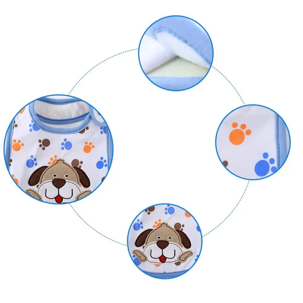 Embroidered Sleeveless Baby Bibs