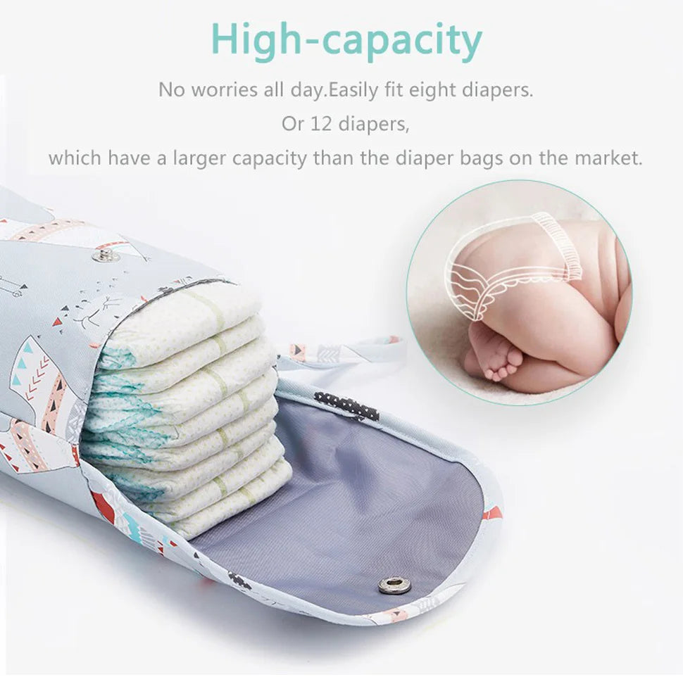 Waterproof and reusable baby diaper bag