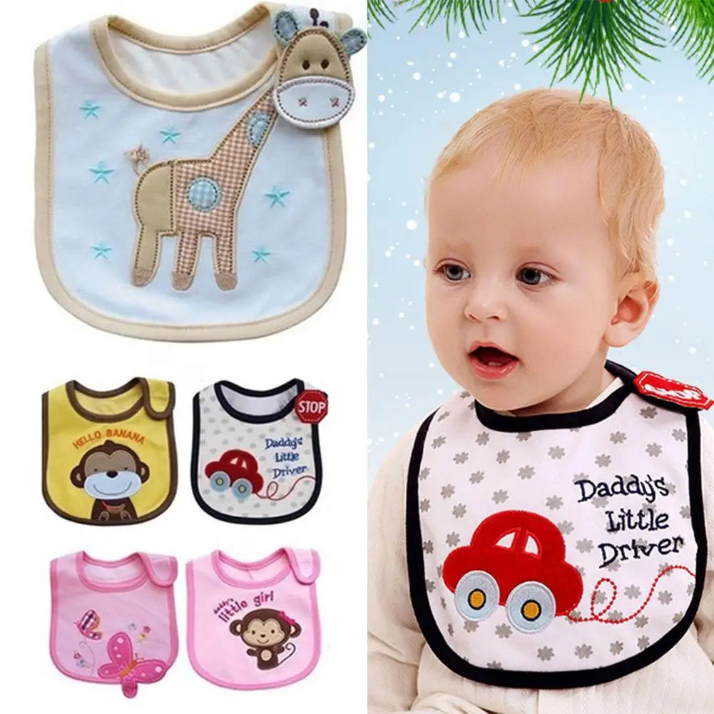 Embroidered Sleeveless Baby Bibs