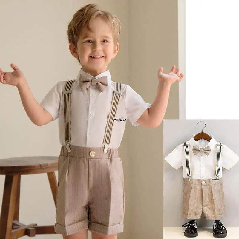 Children Luxurious Khaki Suit Boys