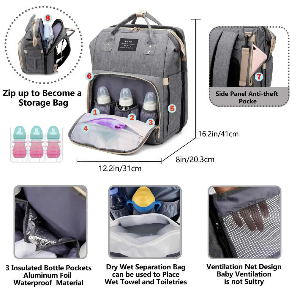 Lightweight Portable Bag & Folding Crib Bed