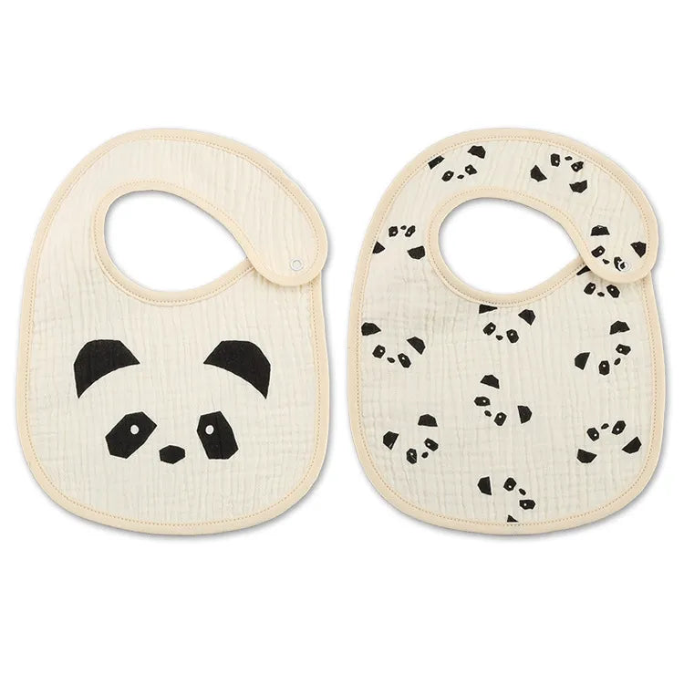 2pcs/set Waterproof Cotton Baby Bibs