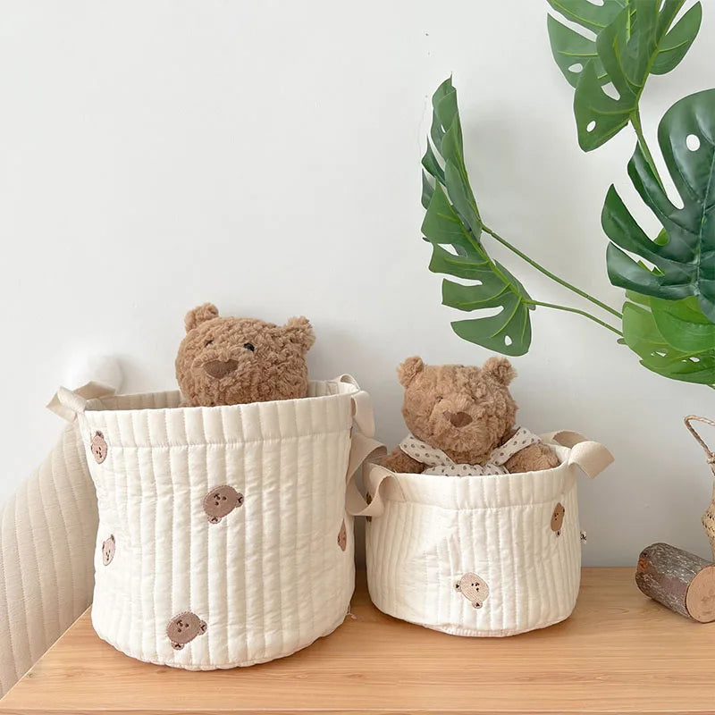 Cute Bear Embroidery Diaper Bag