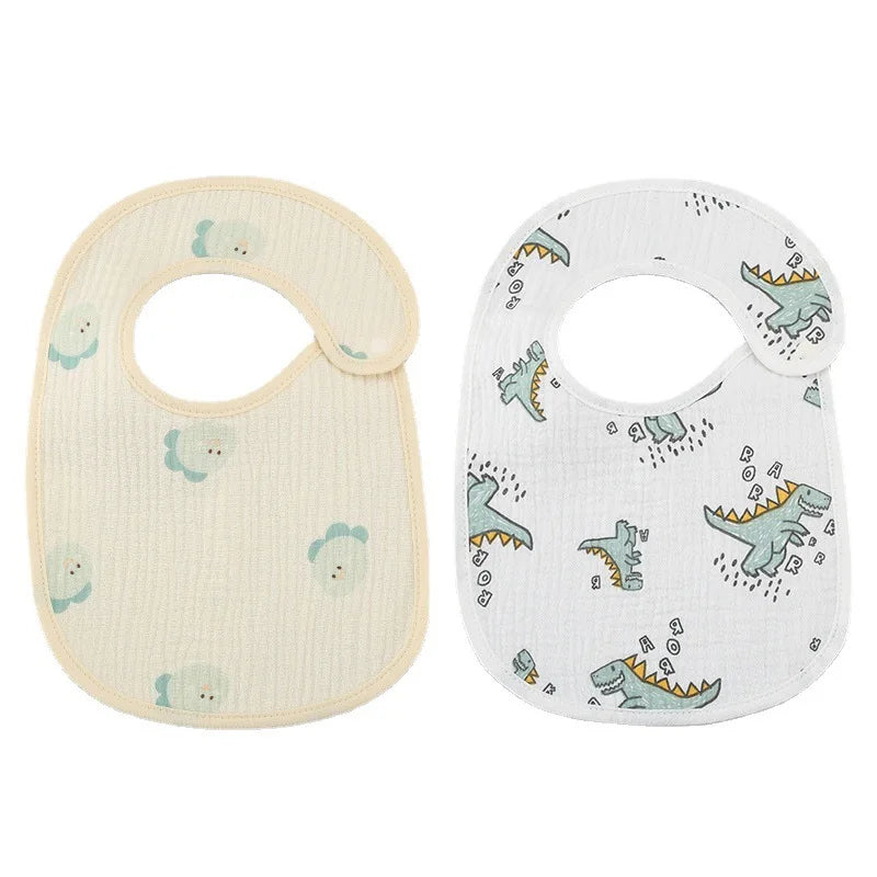 2pcs/set Waterproof Cotton Baby Bibs