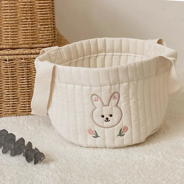 Cute Bear Embroidery Diaper Bag