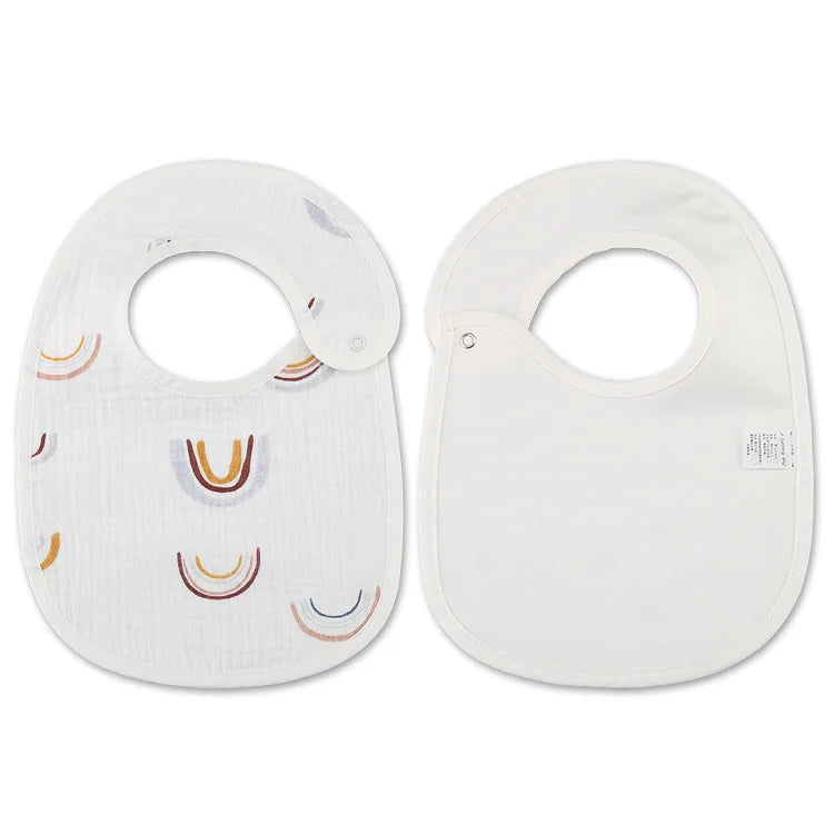 2pcs/set Waterproof Cotton Baby Bibs