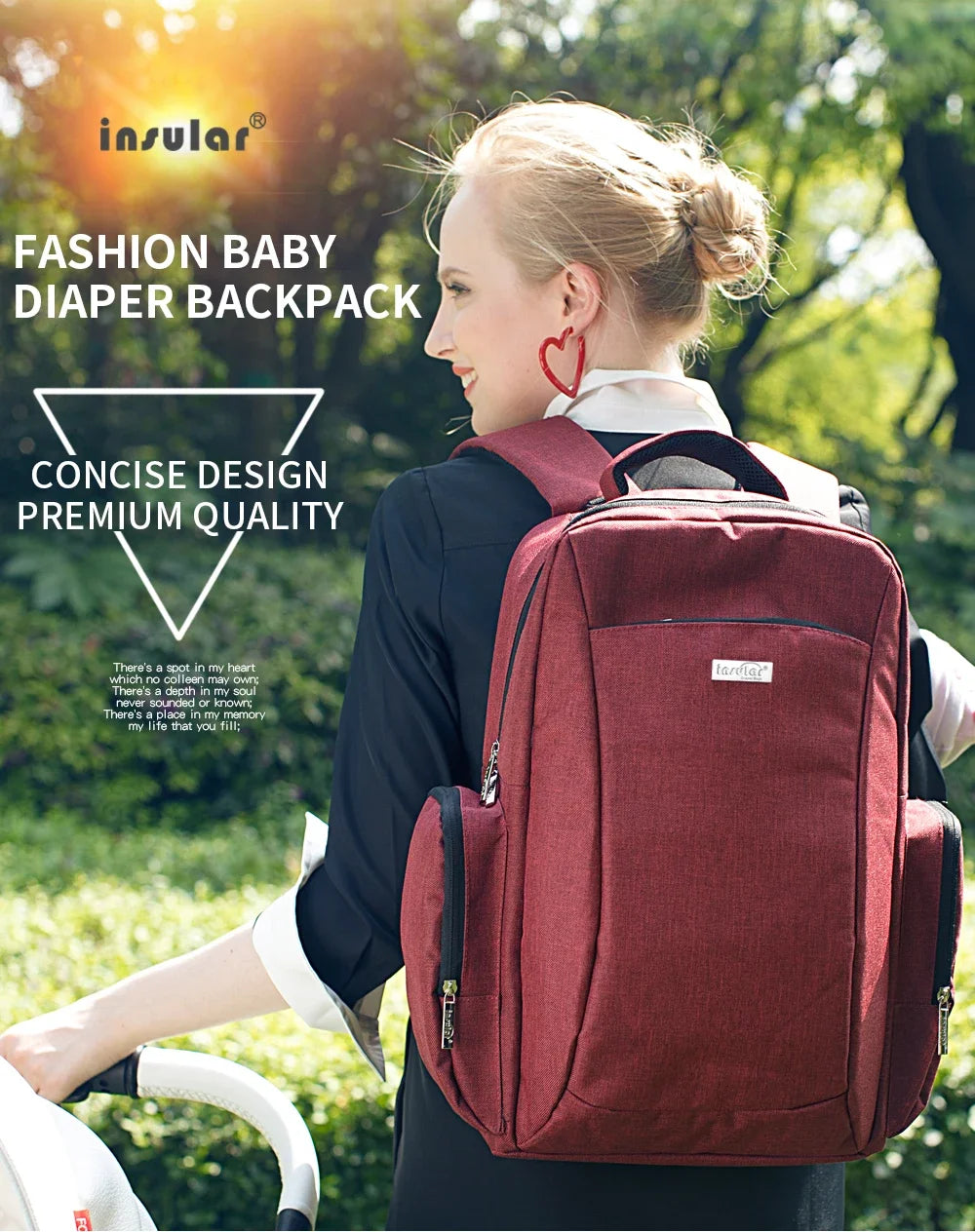 Nylon Baby Bag Backpack