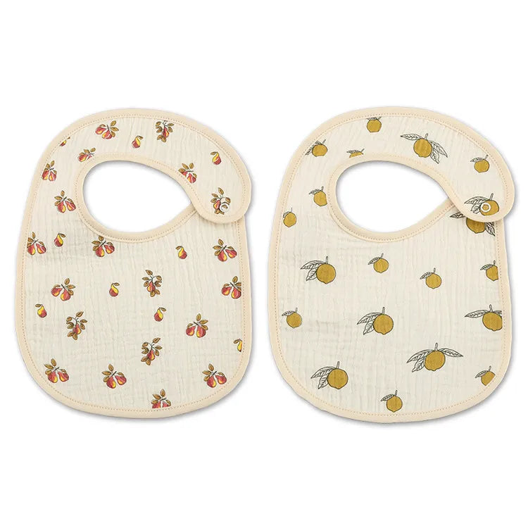 2pcs/set Waterproof Cotton Baby Bibs