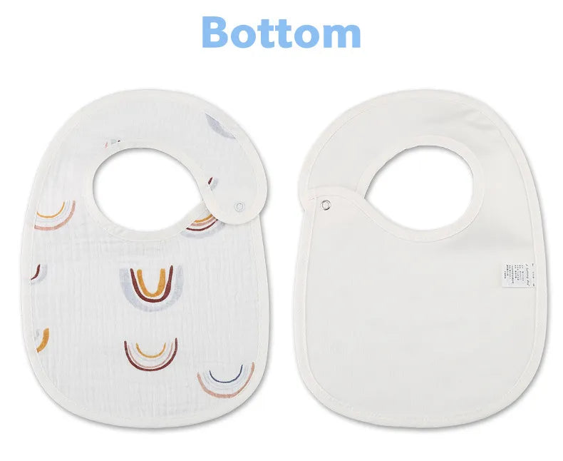 2pcs/set Waterproof Cotton Baby Bibs