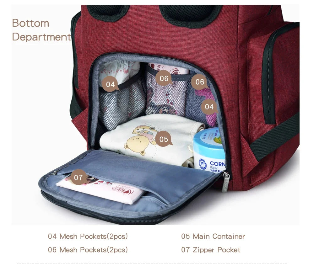 Nylon Baby Bag Backpack