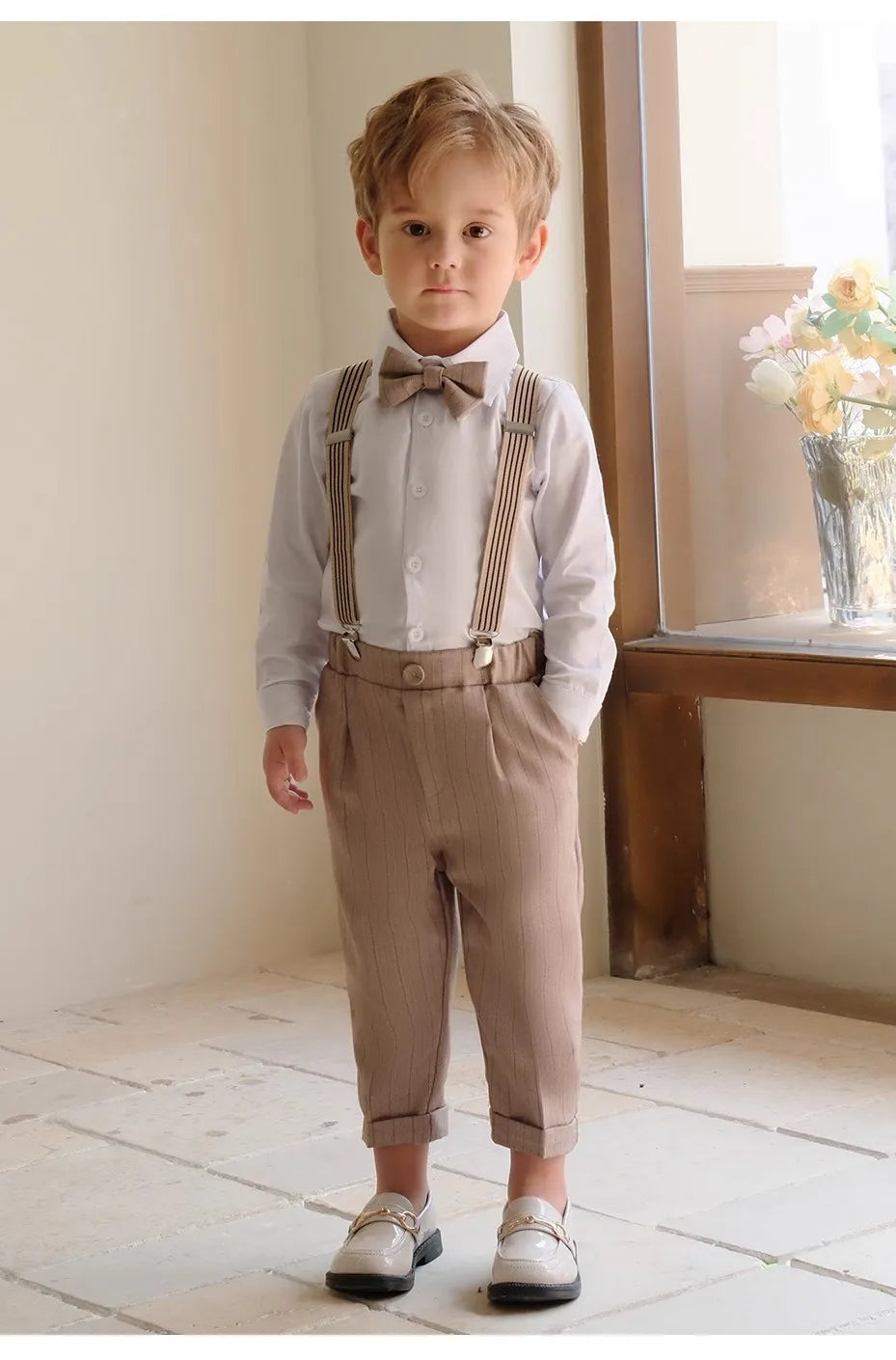 Children Luxurious Khaki Suit Boys