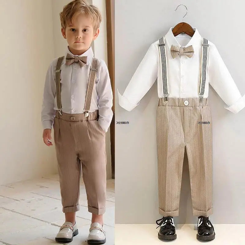 Children Luxurious Khaki Suit Boys