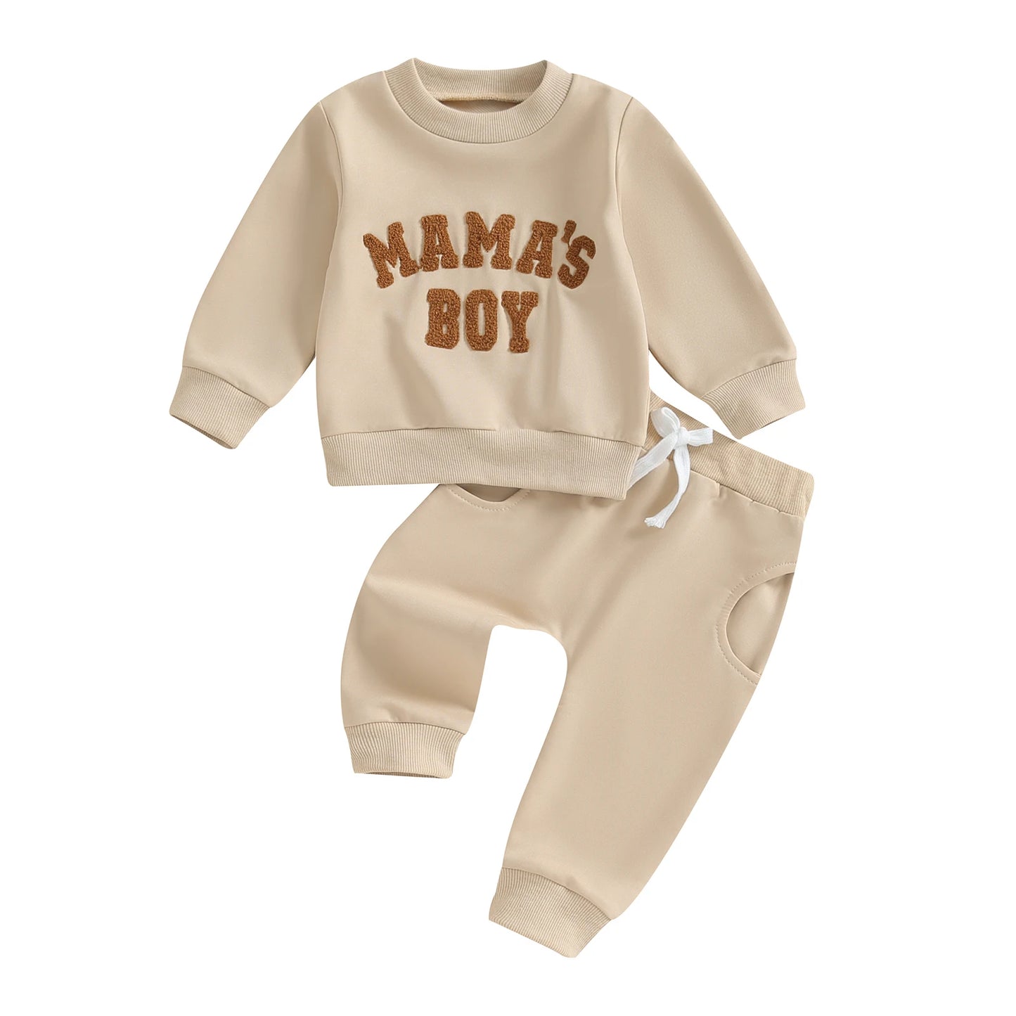 Mama's Boy 2Pcs Long Sleeve Pullover + Pocket Pants Set