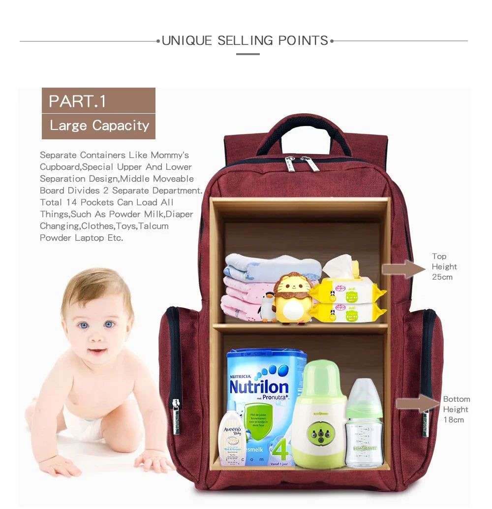 Nylon Baby Bag Backpack